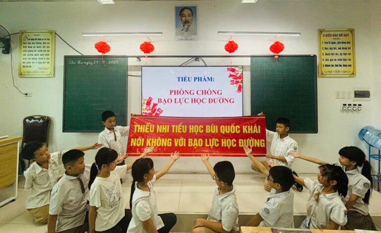 Tiểu phẩm “Phòng chống bạo lực học đường” của các con học sinh lớp 4A1